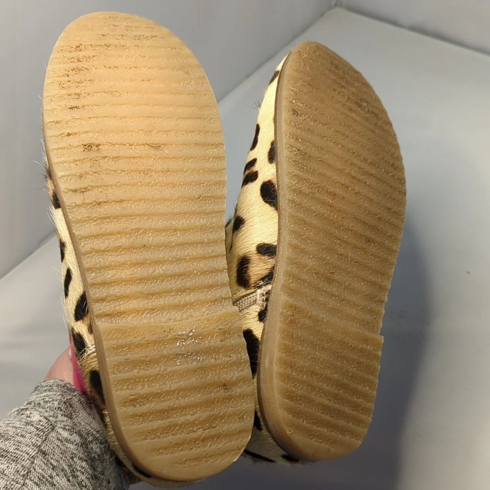 Mini Boden Calf Hair Cheetah Print Booties Size 38